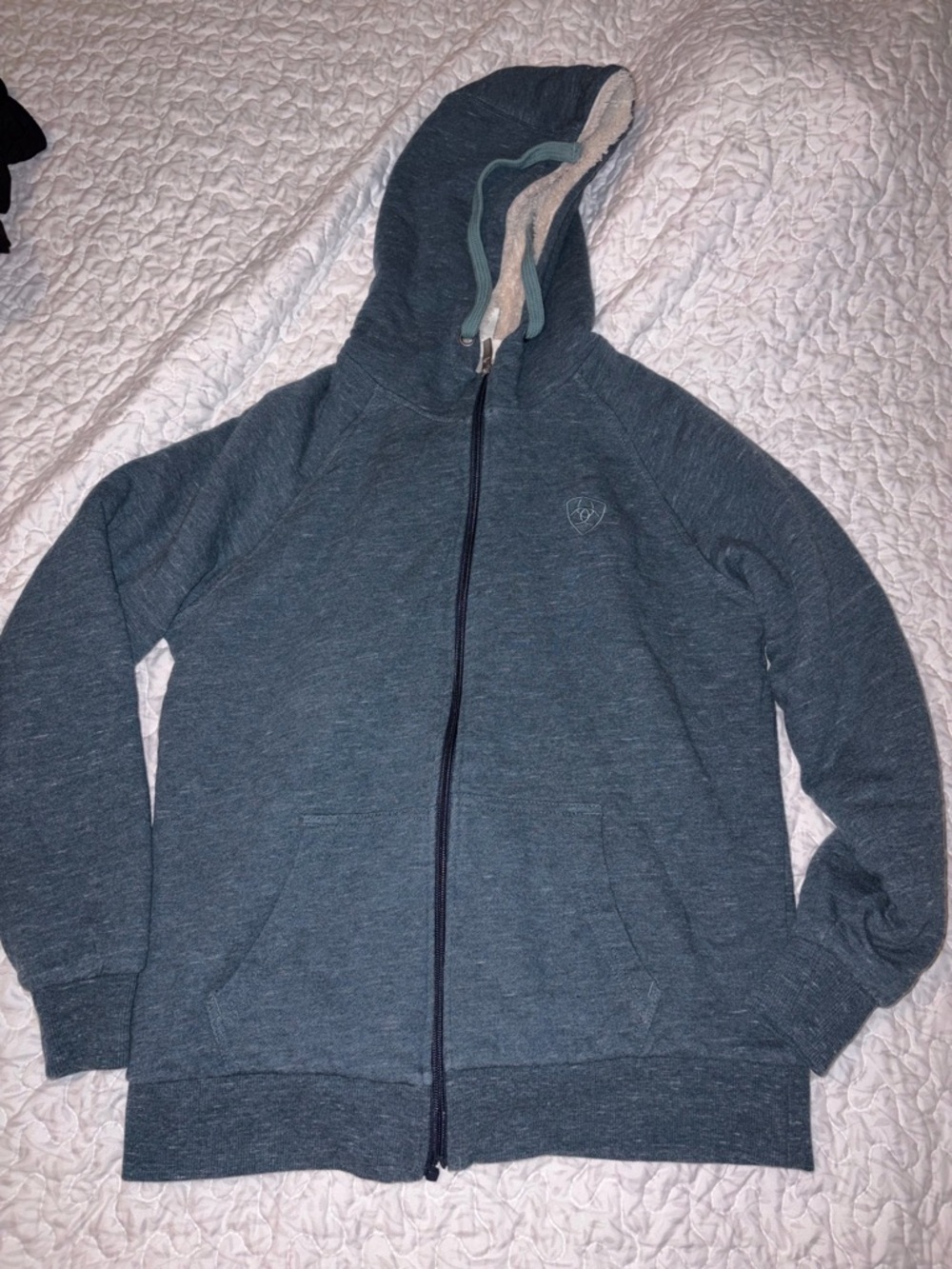 Women’s Heather Slate Full-Zip Hooded Sweater